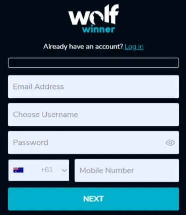 signup wolf winner casino